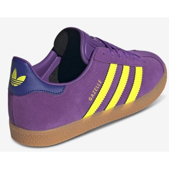 adidas Originals Kids Sneakers in Purple and Yellow - Picture 3 of 6